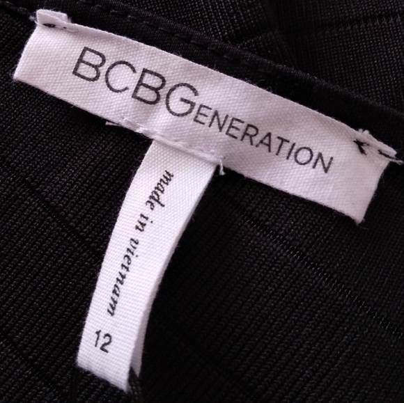 NWT BCBGeneration Women's One Shoulder Ribbed Dress in Black - Picture 8 of 9